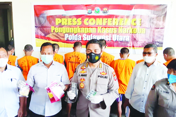 Selang 11 Hari, Polda Sulut Bongkar 5 Kasus Narkoba